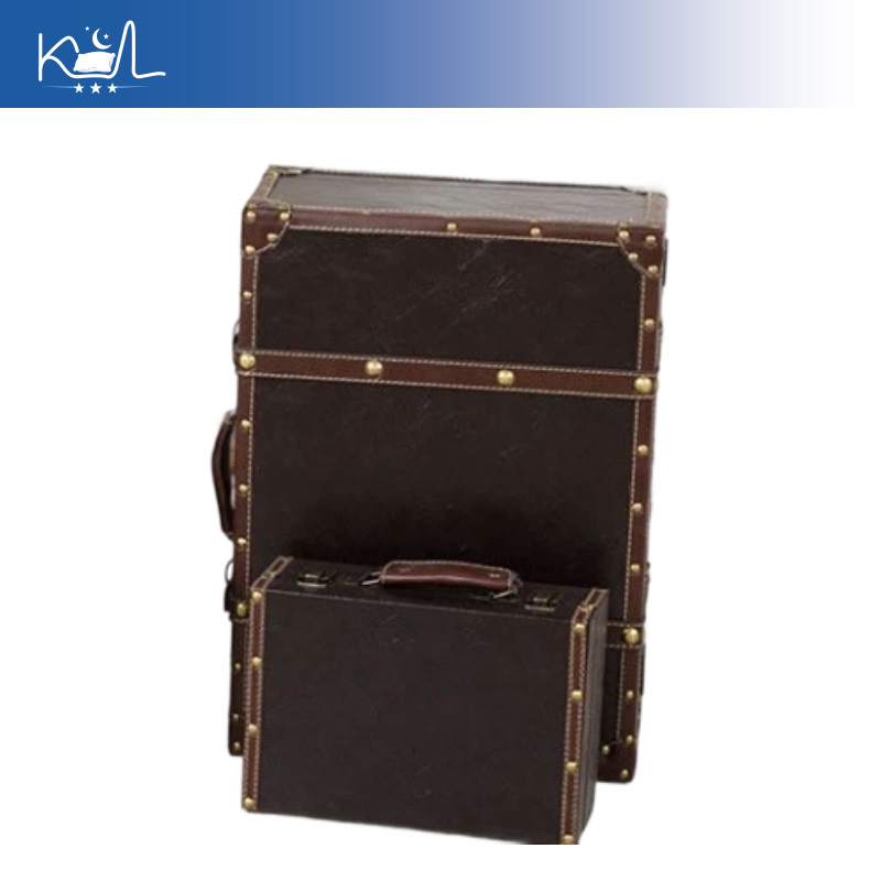 Retro Vintage Trunk Suitcase - Vintage Brown Decorative Suitcase Storage Box,