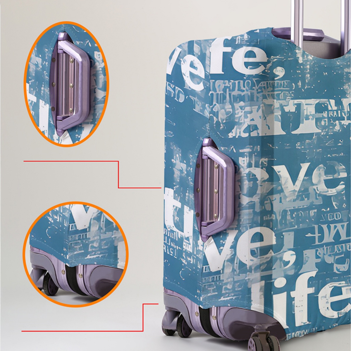 Luggage Cover Protector Elasti - Waterproof Suitcase Cover Protector ulasan dan harga