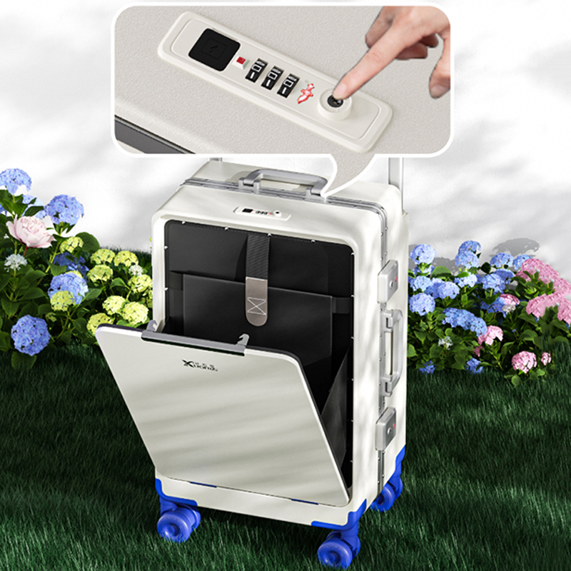 Front-opening Luggage Wide Han - Aluminum Frame Carry On Luggage ulasan dan harga