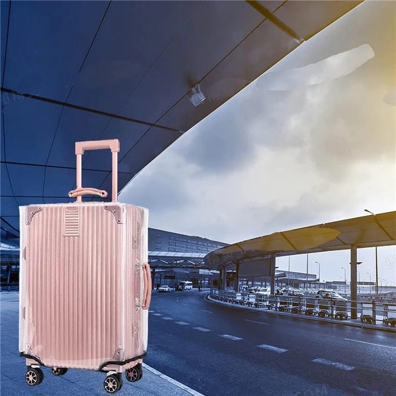 1Pc Clear PVC Suitcase Protect - Luggage Protective Cover Transparent ulasan dan harga