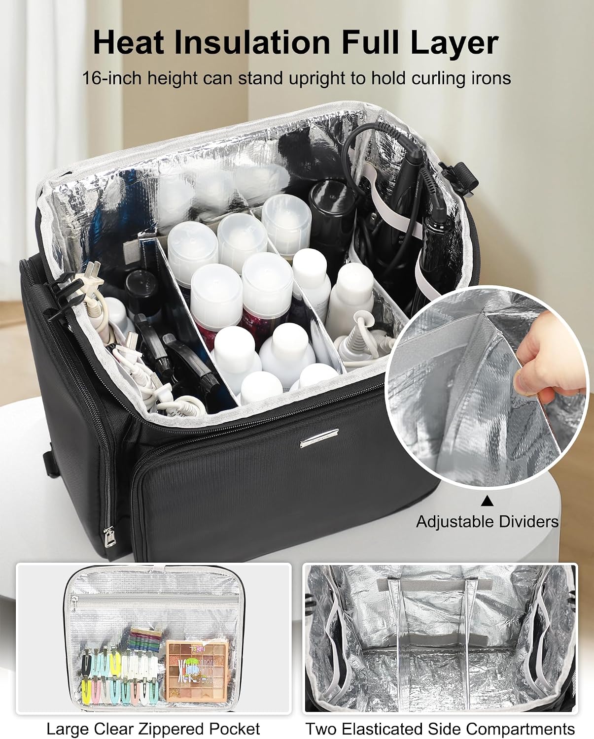Rolling Makeup Case Hair Tools - Travel Bags ulasan dan harga