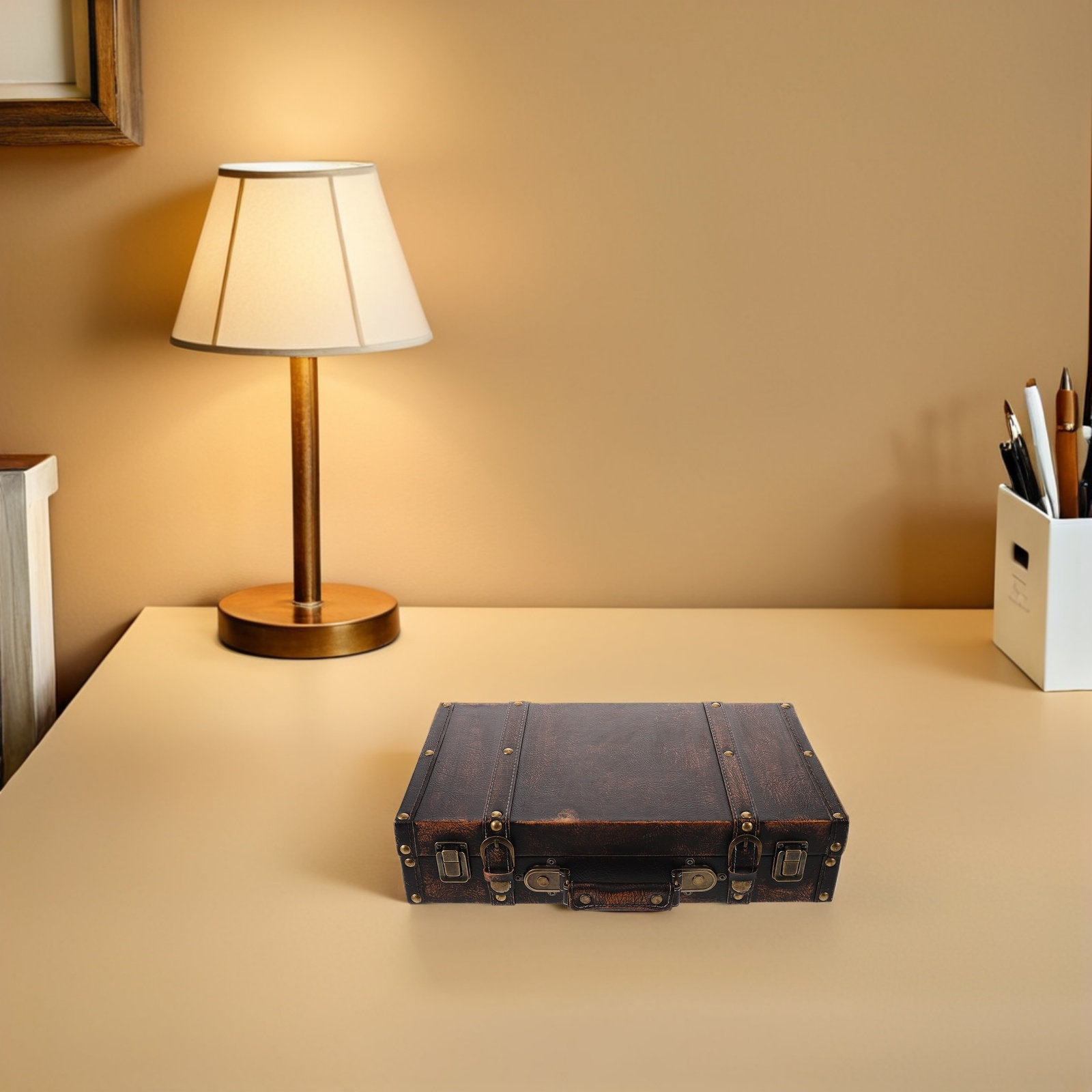 Vintage Suitcase Photo Prop Wo - Retro Vintage Trunk Suitcase ulasan dan harga