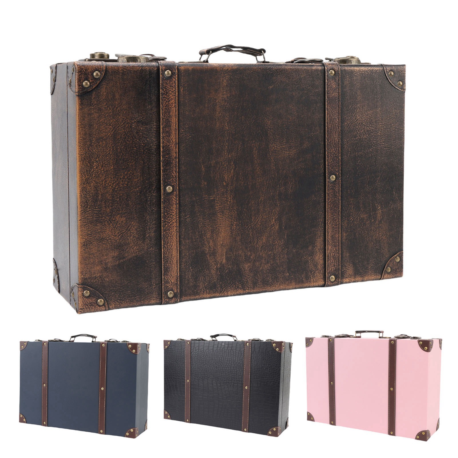 Vintage Suitcase Box Travel St - Retro Vintage Trunk Suitcase ulasan dan harga