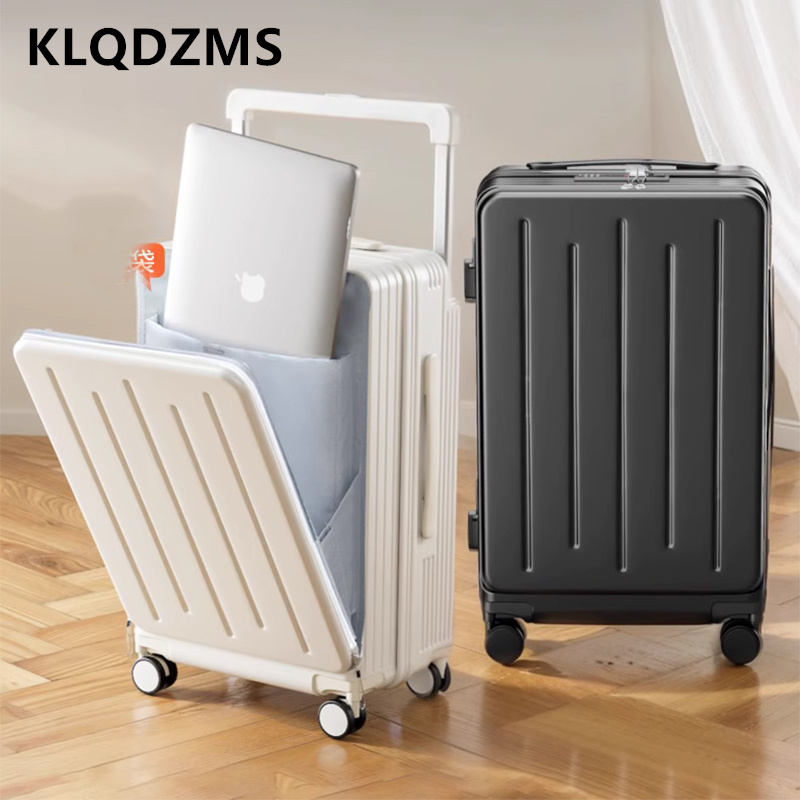 KLQDZMS High Quality Suitcase  - Front Opening Laptop Luggage 24 Inch ulasan dan harga