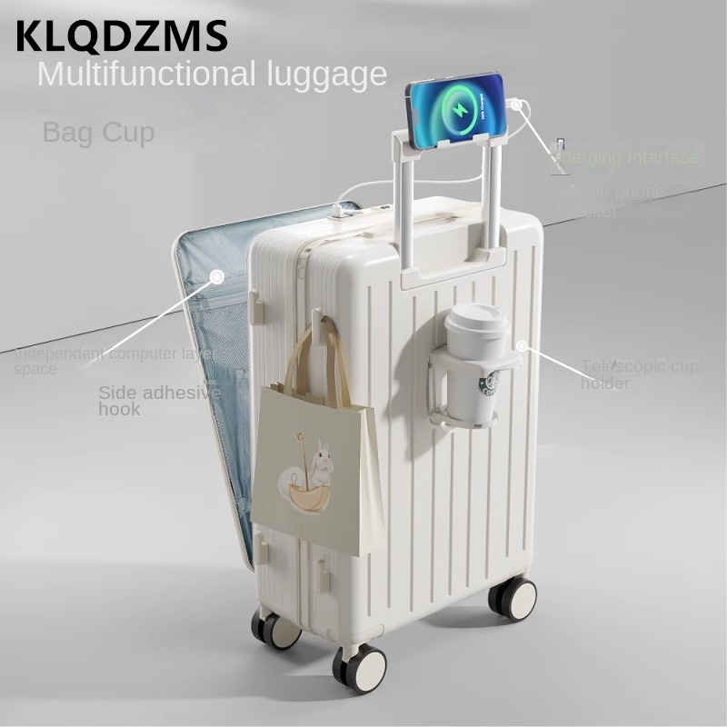KLQDZMS High Quality Suitcase  - Front Opening Laptop Luggage 24 Inch ulasan dan harga