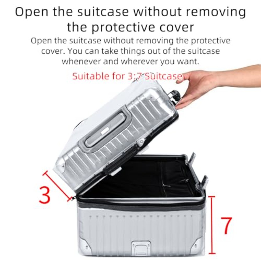 Veki Clear Suitcase Cover PVC  - Luggage Protective Cover Transparent ulasan dan harga