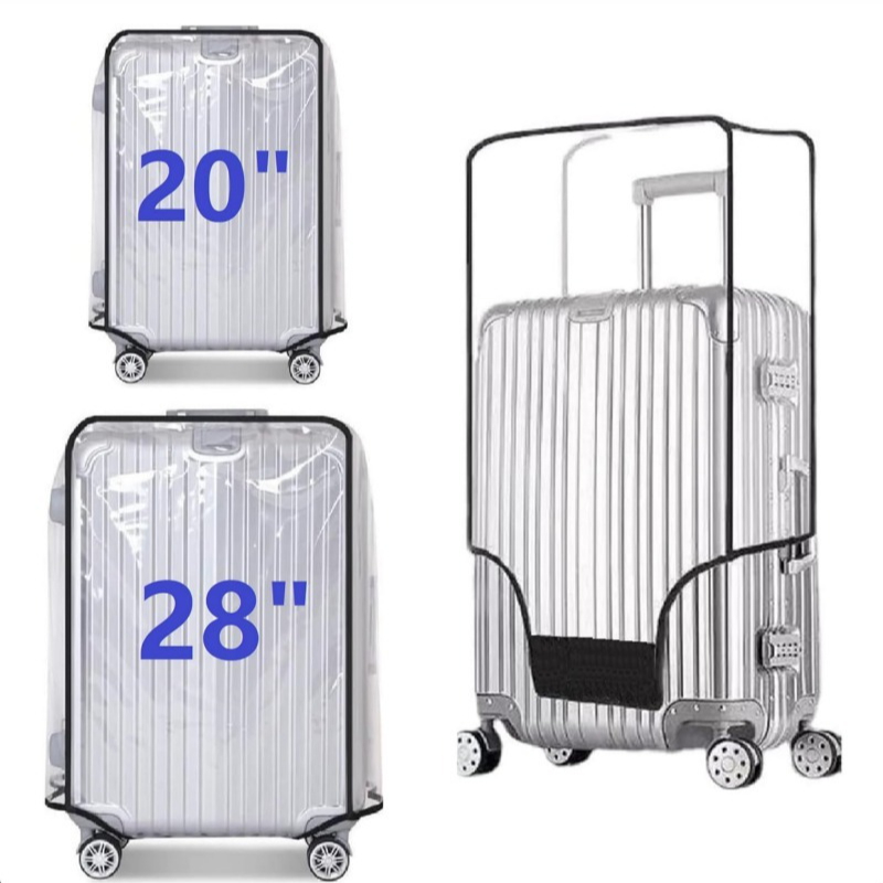 Waterproof Wheeled Suitcase Du - Luggage Protective Cover Transparent ulasan dan harga