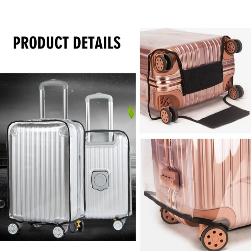 Waterproof Wheeled Suitcase Du - Luggage Protective Cover Transparent ulasan dan harga