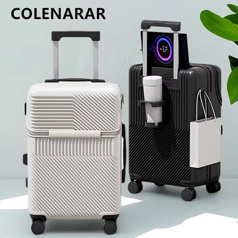 COLENARA Charging Luggage Fron - Front Opening Laptop Luggage 24 Inch ulasan dan harga