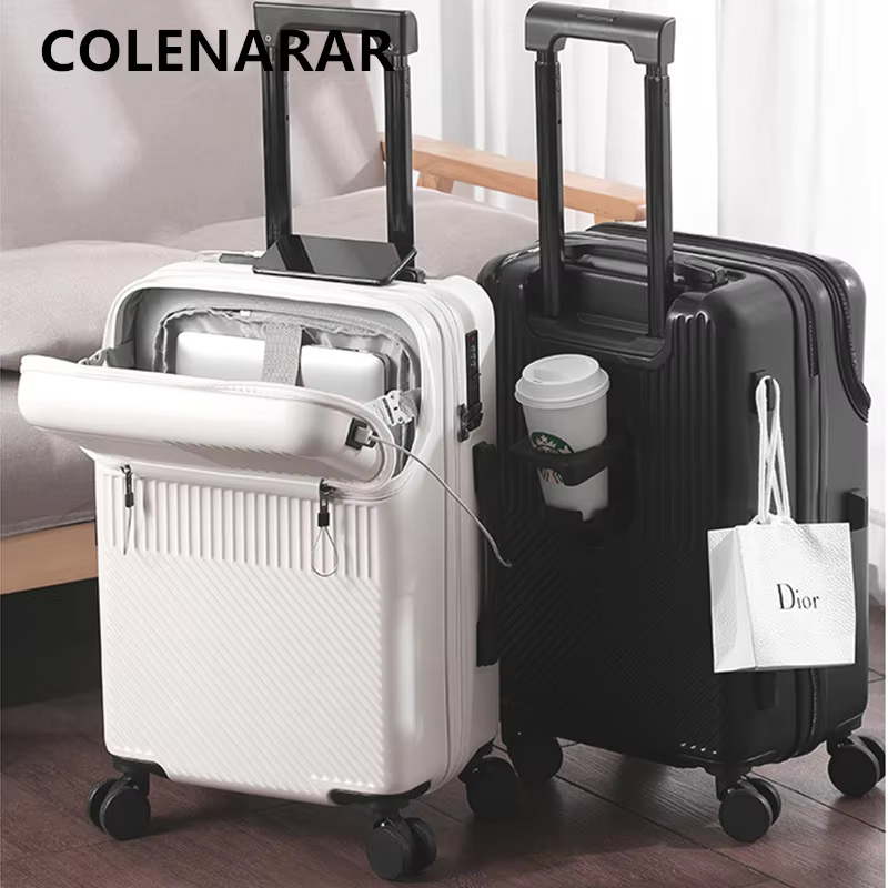 COLENARA Charging Luggage Fron - Front Opening Laptop Luggage 24 Inch ulasan dan harga