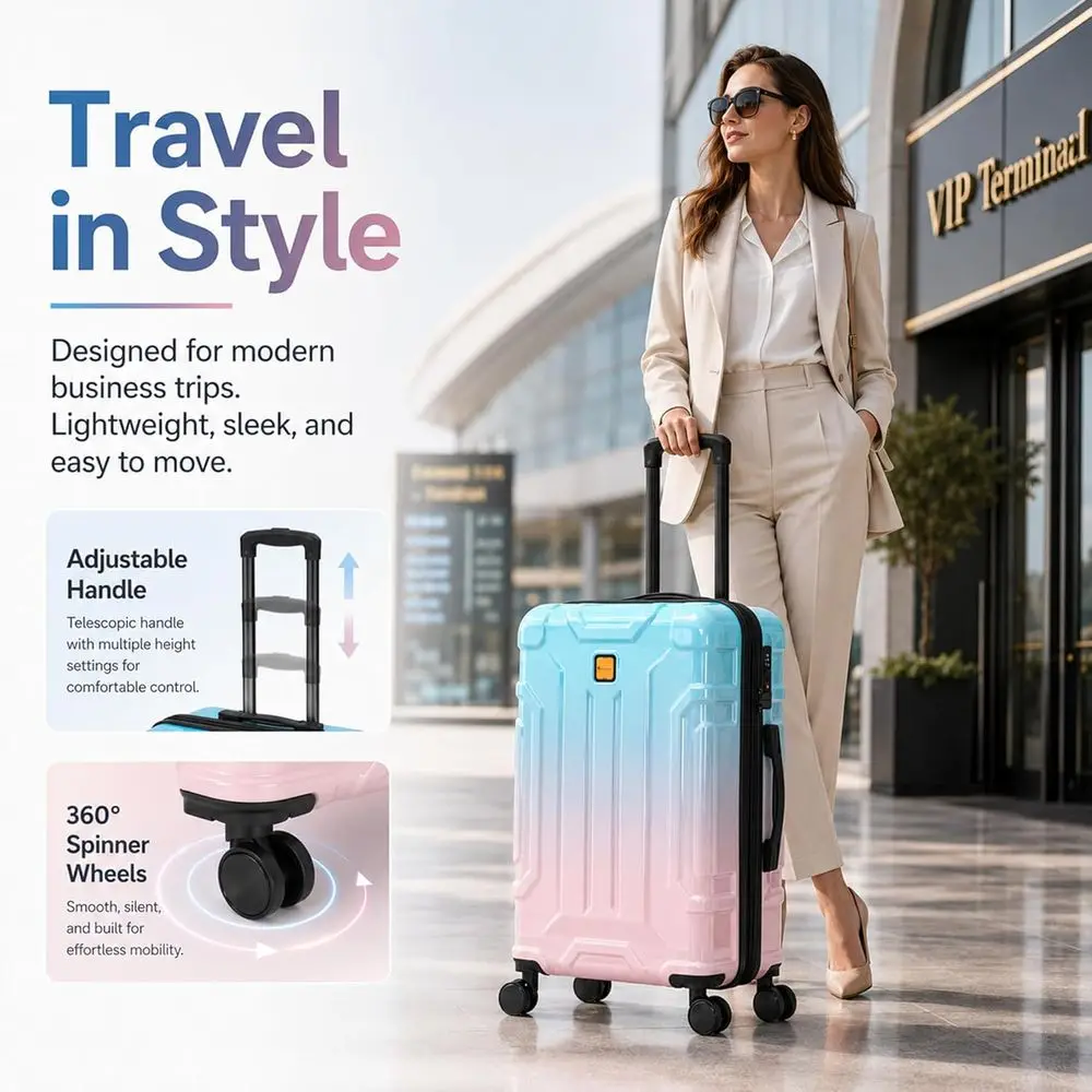5 Piece Hardshell Luggage Set, - Expandable Hard Shell Luggage Set ulasan dan harga