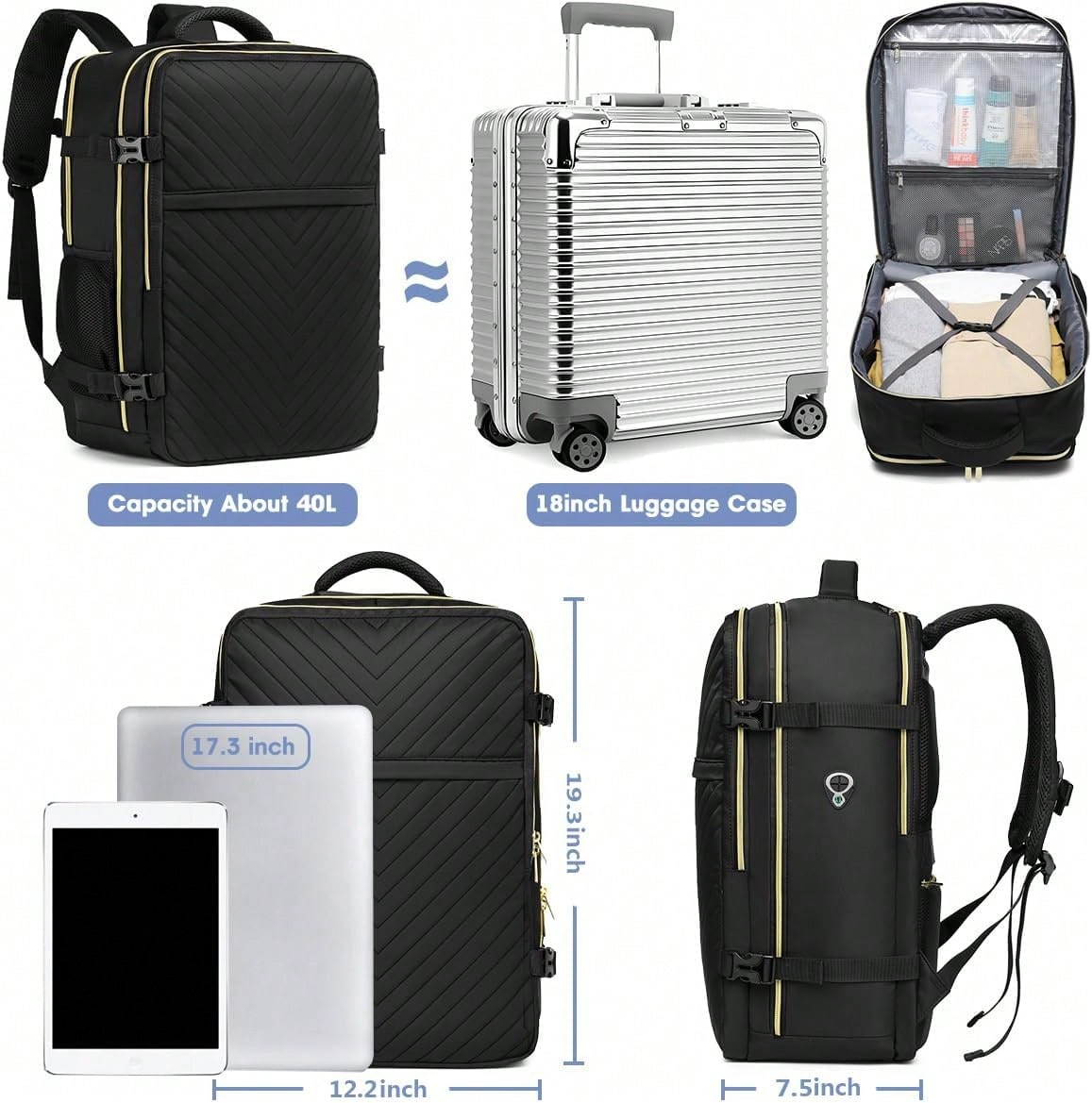 Large Carry On Travel Backpack - Luggage ulasan dan harga