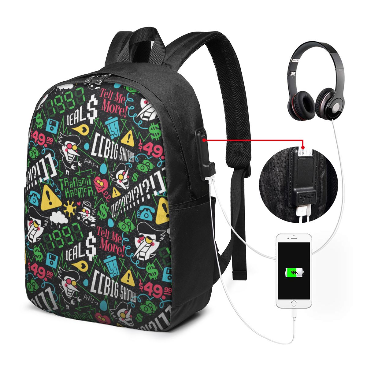 Deltarune SPAMTON G Backpack T - Backpacks ulasan dan harga