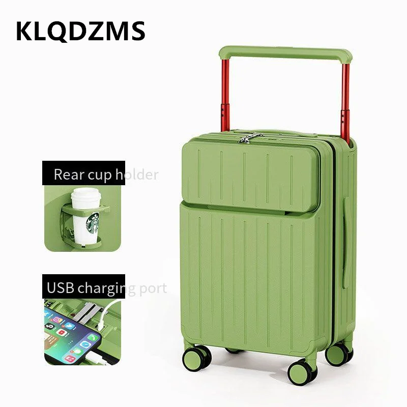 KLQDZMS Front Opening Suitcase - Front Opening Laptop Luggage 24 Inch ulasan dan harga