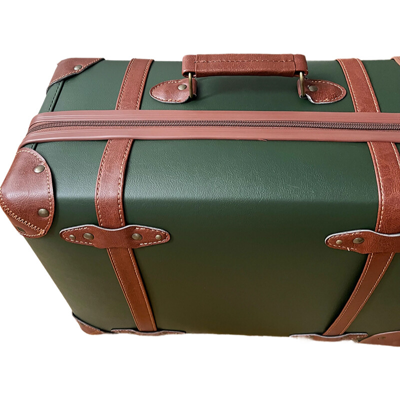 Vintage PU Leather Suitcase fo - Retro Vintage Trunk Suitcase ulasan dan harga