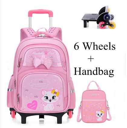 Student School Rolling Backpac - Foldable Rolling Luggage Bag ulasan dan harga
