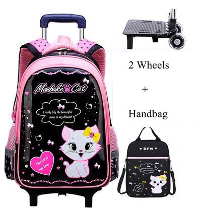 Student School Rolling Backpac - Foldable Rolling Luggage Bag ulasan dan harga