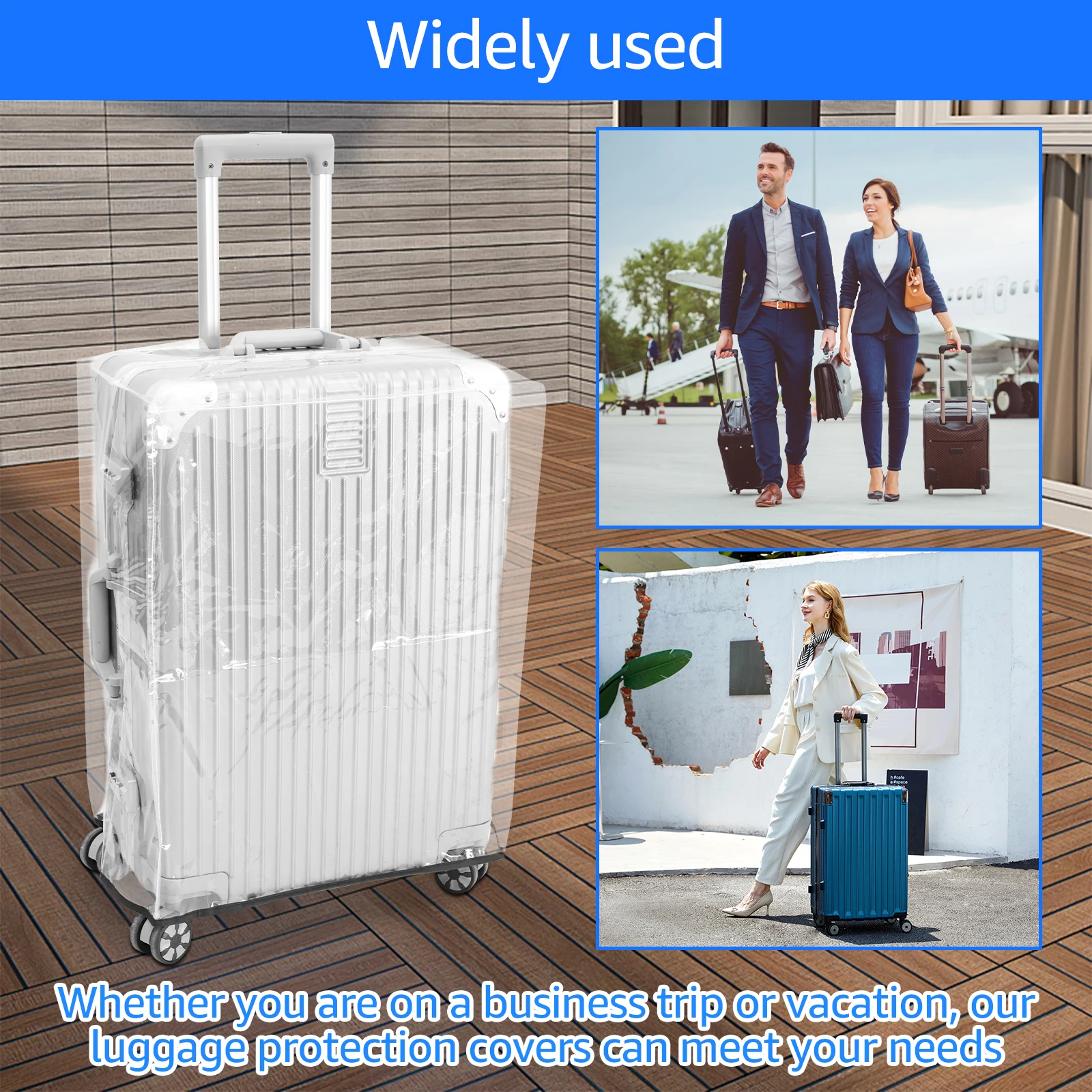 3Pcs Transparent PVC Luggage P - Luggage Protective Cover Transparent ulasan dan harga