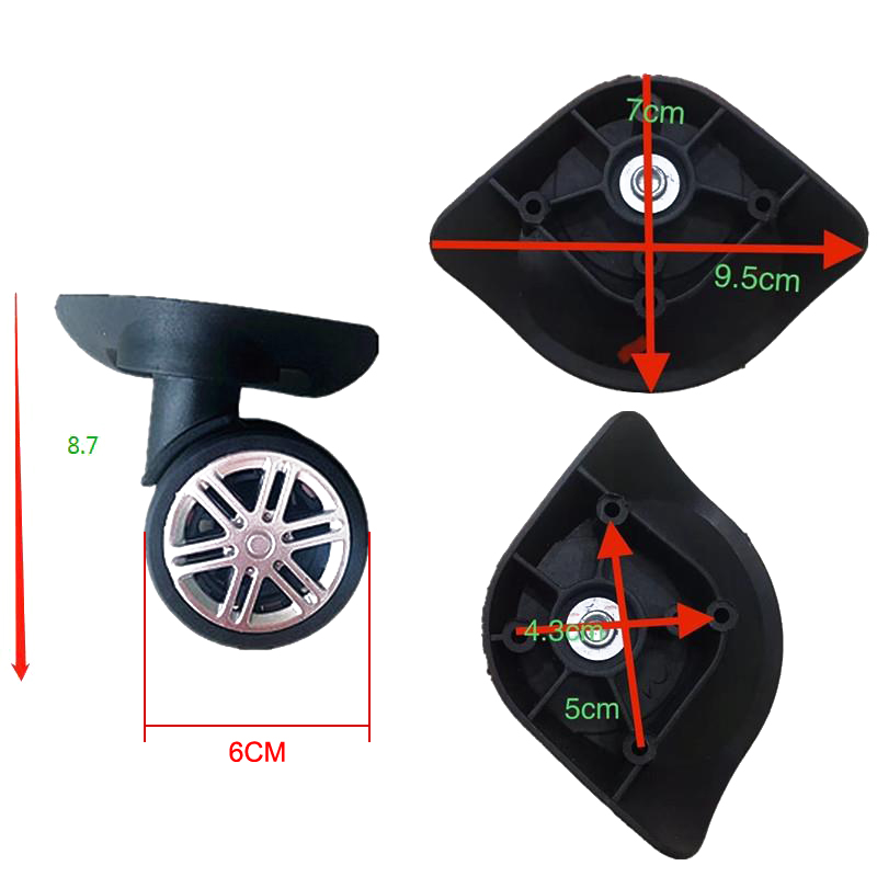 4pcs Silent Universal Wheels R - Silent Replacement Luggage Wheels ulasan dan harga