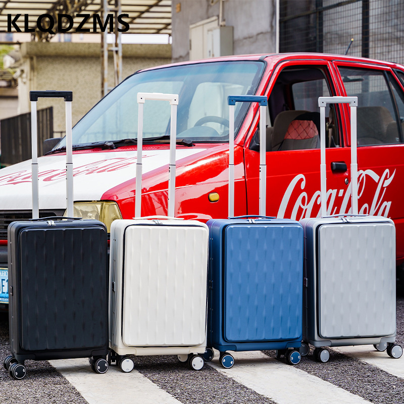 KLQDZMS Travel Luggage Front O - Front Opening Laptop Luggage 24 Inch ulasan dan harga