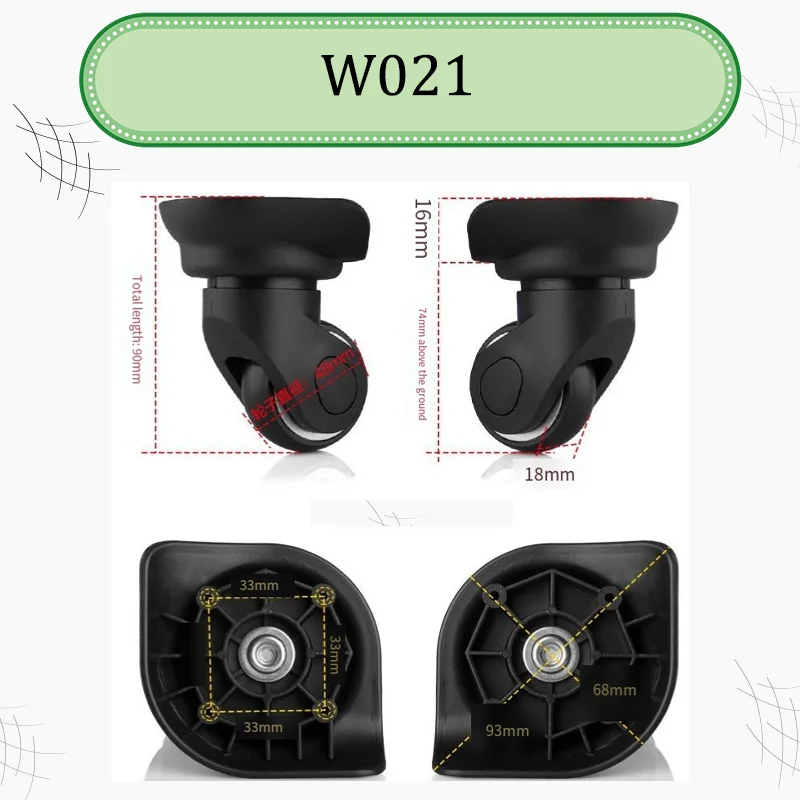 For W021 Universal Luggage Whe - Silent Replacement Luggage Wheels ulasan dan harga
