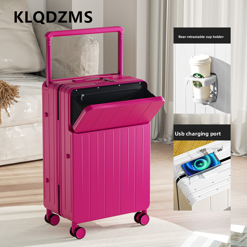 KLQDZMS Multifunctional Suitca - Front Opening Laptop Luggage 24 Inch ulasan dan harga