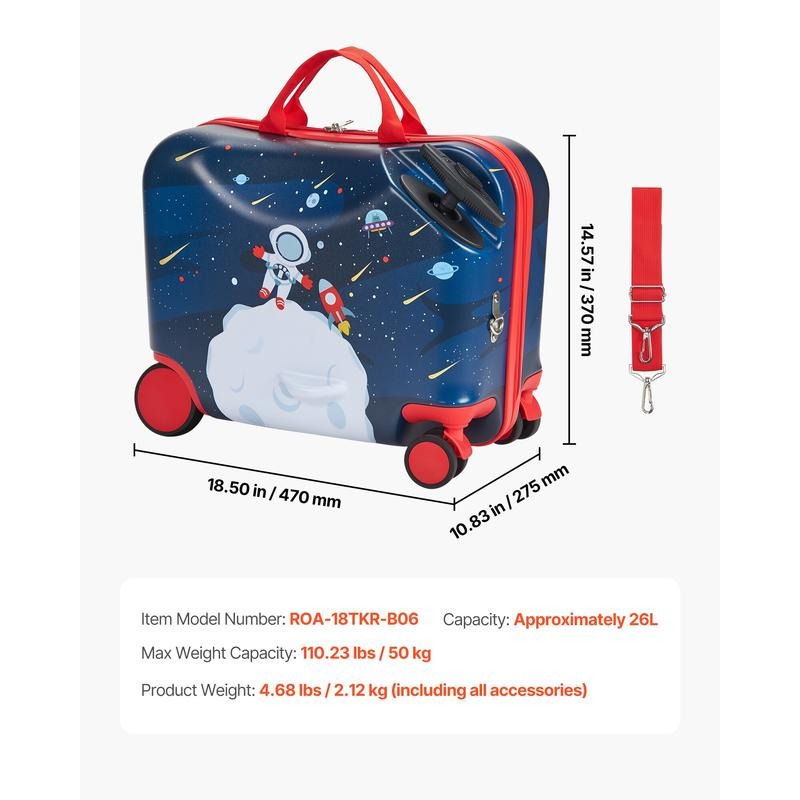 Ride-on Luggage 18-inch Lightw - Kids Ride On Suitcase Scooter ulasan dan harga