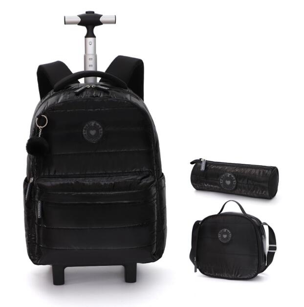 18 inch School Wheeled backpac - Foldable Rolling Luggage Bag ulasan dan harga