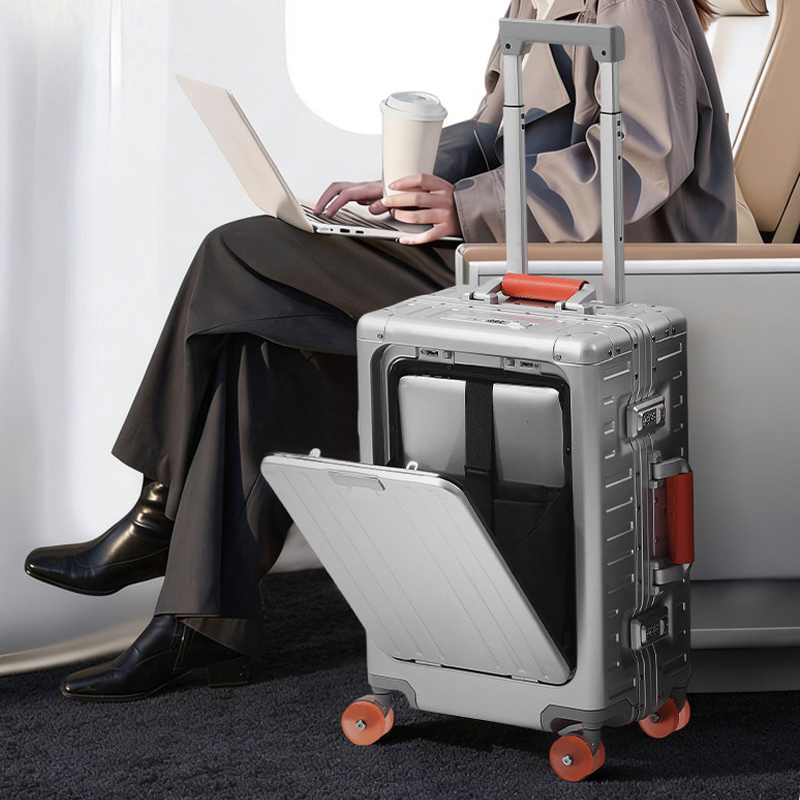 All-Aluminum Magnesium Alloy S - Front Opening Laptop Luggage 24 Inch ulasan dan harga