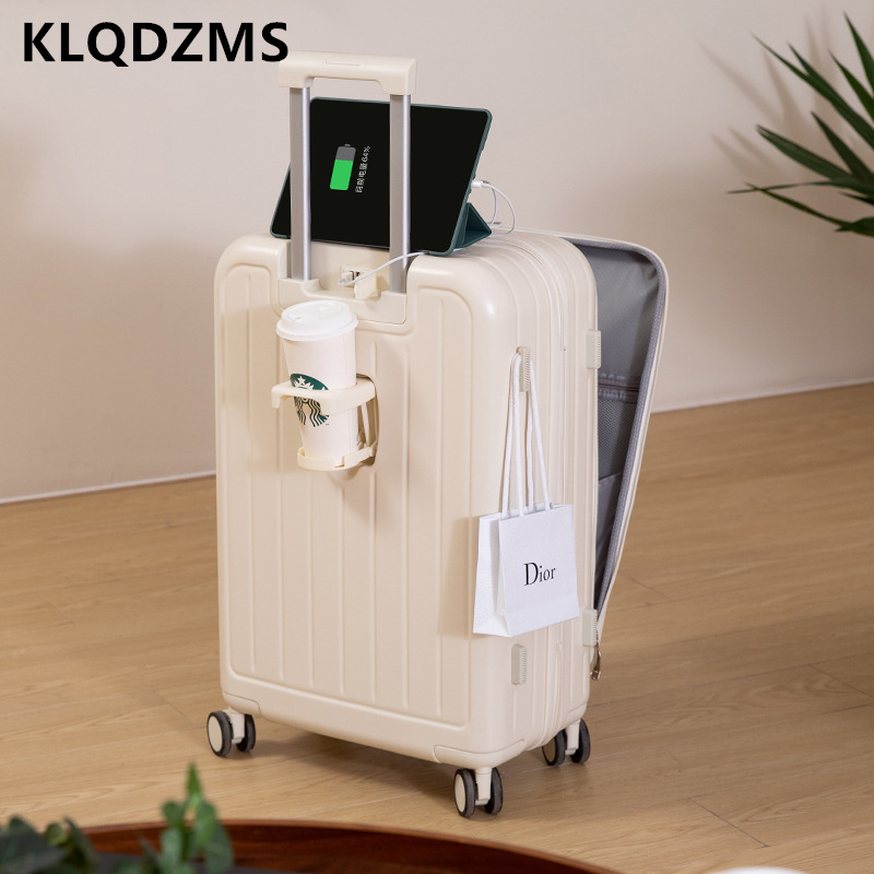 KLQDZMS Multifunctional Suitca - Front Opening Laptop Luggage 24 Inch ulasan dan harga