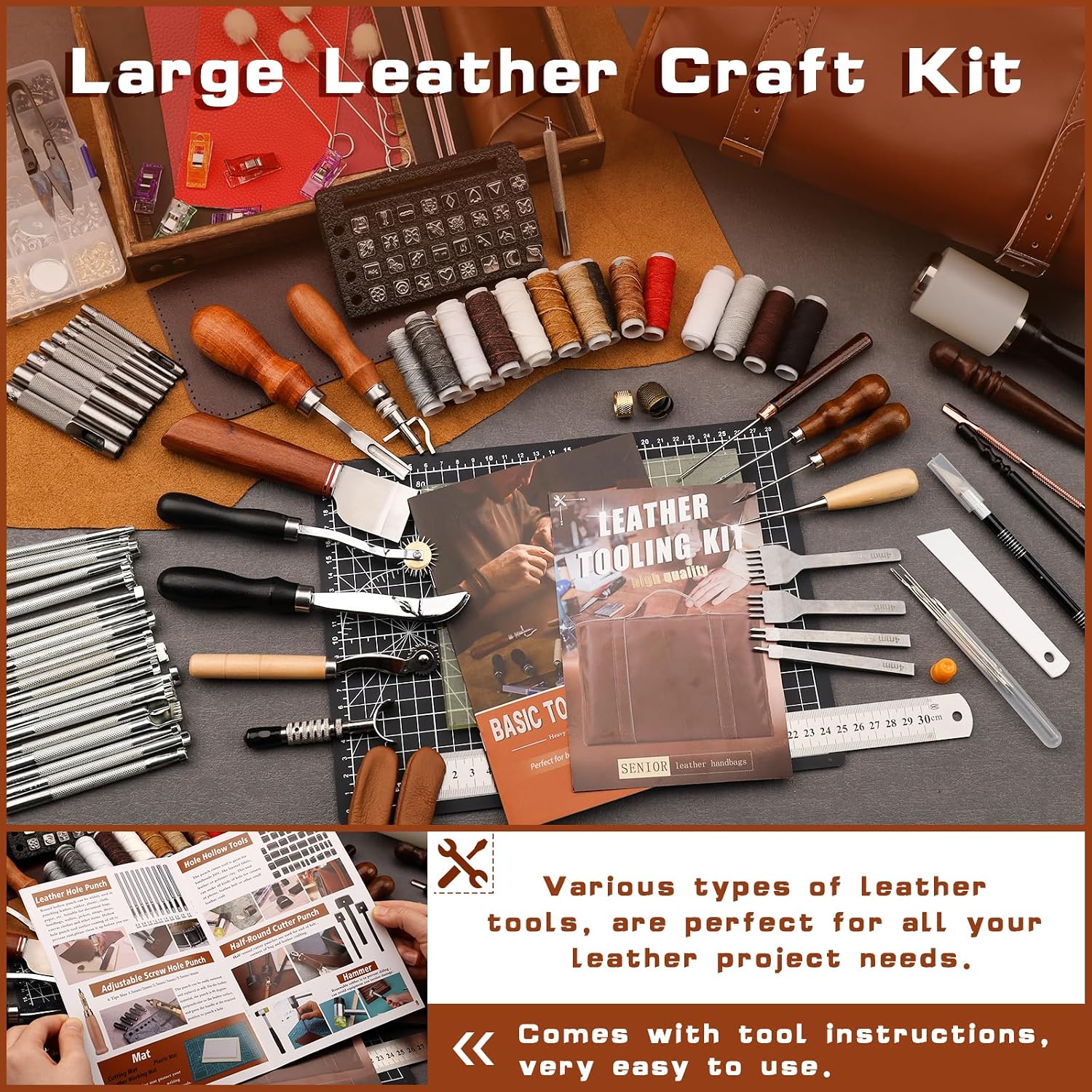 Leather Tooling Kit Leather Cr - Handbags ulasan dan harga