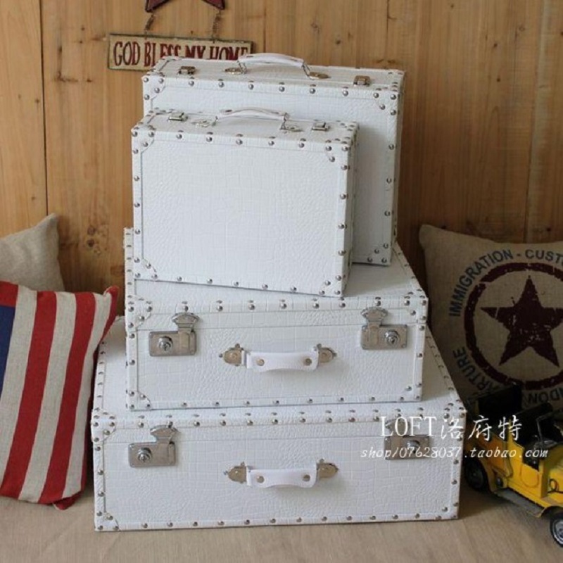 Crocodile Leather Pattern Trav - Retro Vintage Trunk Suitcase ulasan dan harga