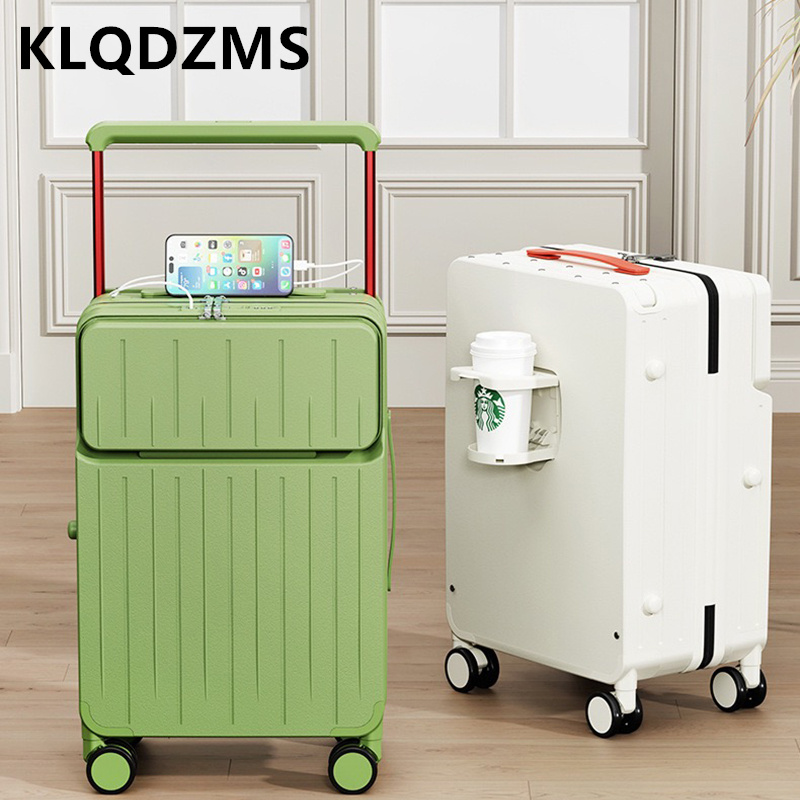 KLQDZMS 24 Inch Luggage Compar - Front Opening Laptop Luggage 24 Inch ulasan dan harga