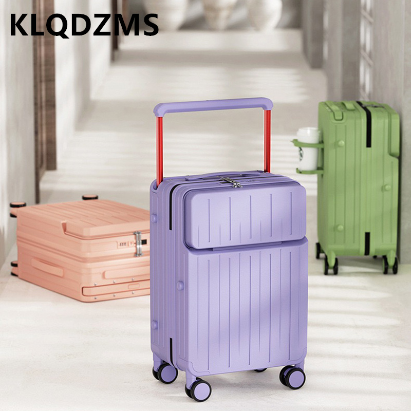 KLQDZMS 24 Inch Luggage Compar - Front Opening Laptop Luggage 24 Inch ulasan dan harga