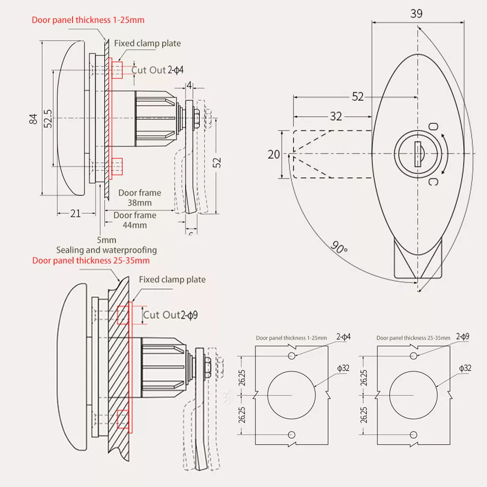 Caravan T-Handle Lock With 2 K - Luggage ulasan dan harga