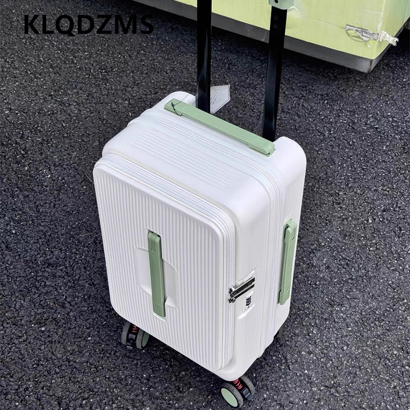 KLQDZMS Rolling Luggage Bag Fr - Front Opening Laptop Luggage 24 Inch ulasan dan harga