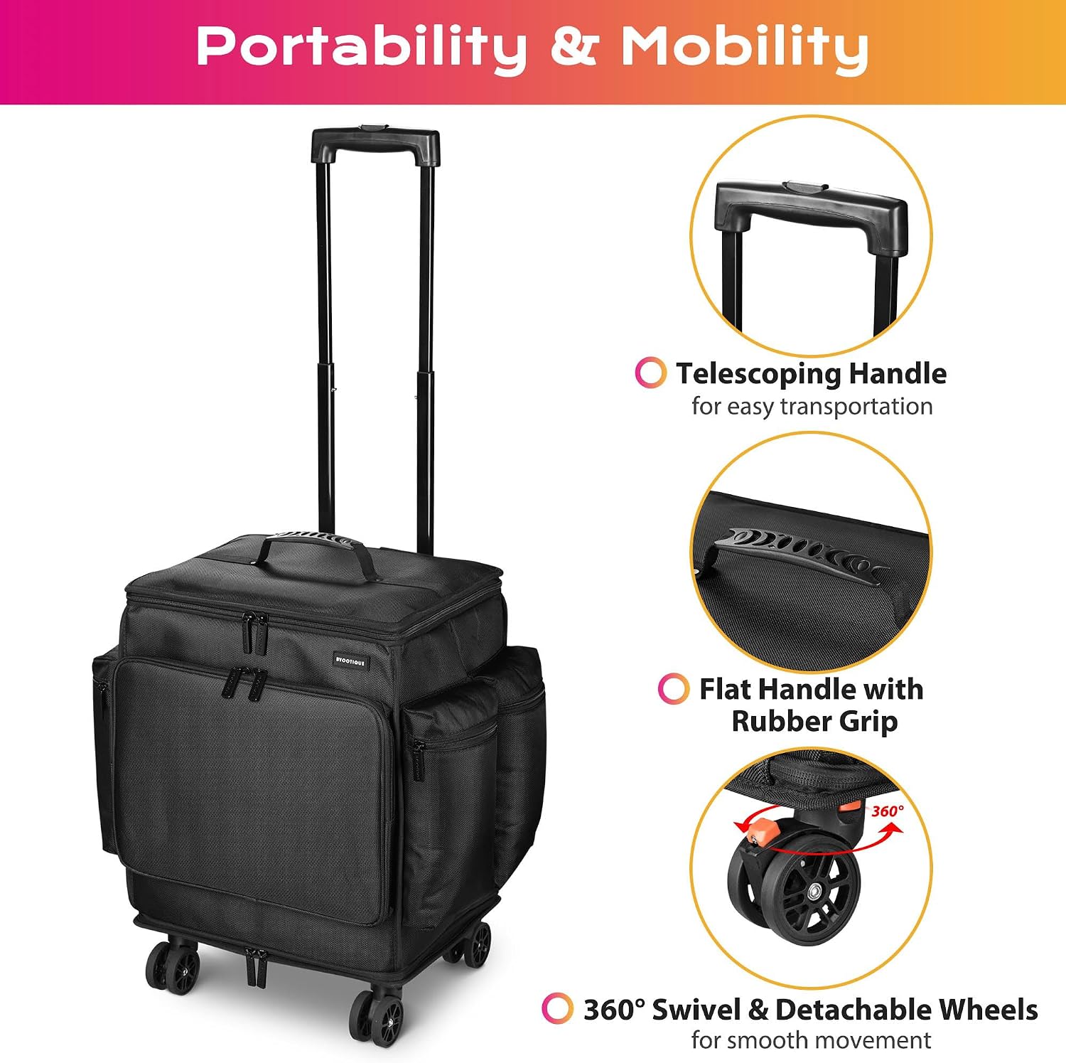 Soft Sided Rolling Makeup Trai - Backpacks ulasan dan harga