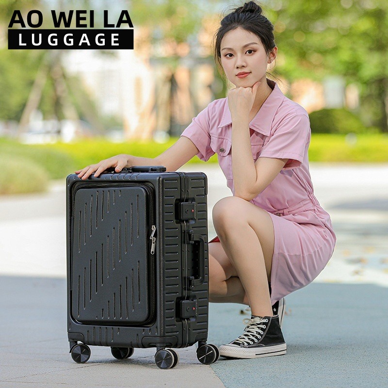 Front Opening Business Luggage - Aluminum Frame Carry On Luggage ulasan dan harga