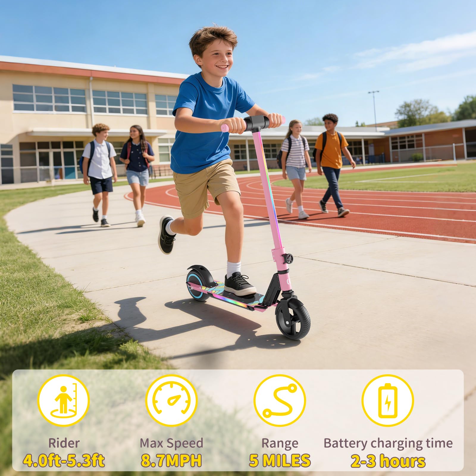 SIMATE Electric Scooter for Ki - Kids Ride On Suitcase Scooter ulasan dan harga
