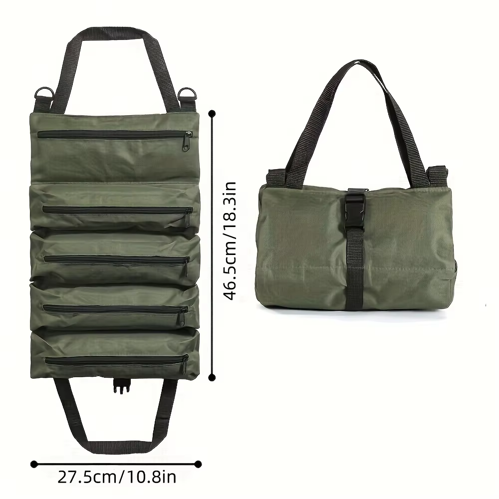 1pc Multi-Purpose Canvas Roll  - Foldable Rolling Luggage Bag ulasan dan harga