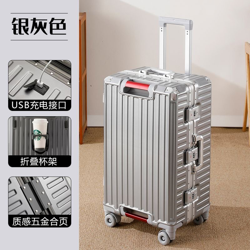 Large Size Travel Suitcase Alu - Aluminum Frame Carry On Luggage ulasan dan harga