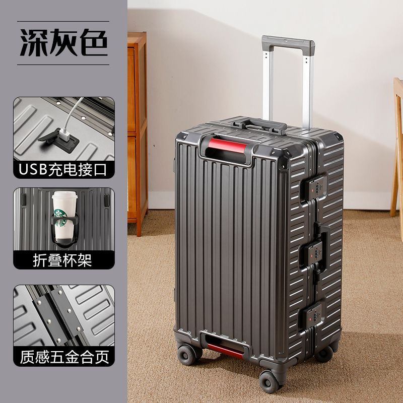 Large Size Travel Suitcase Alu - Aluminum Frame Carry On Luggage ulasan dan harga