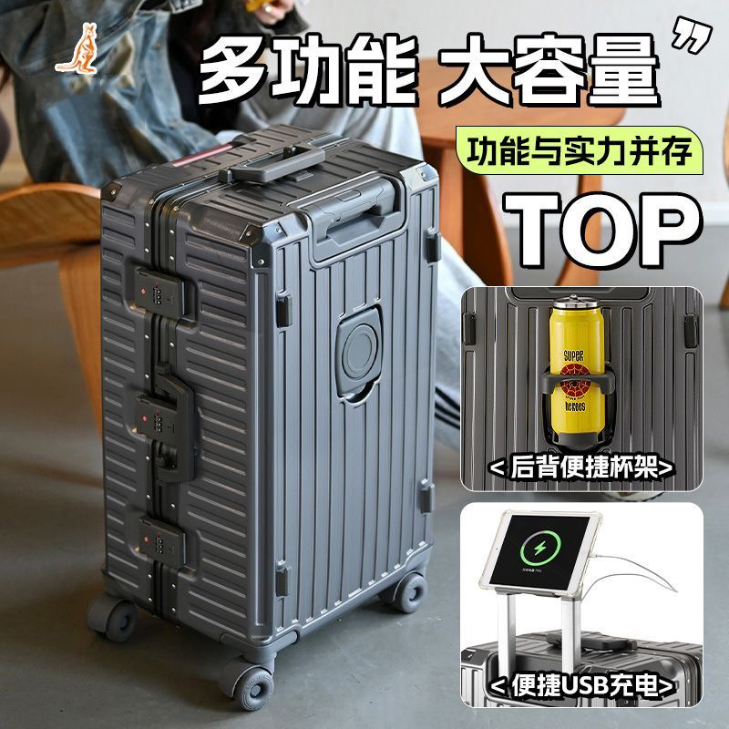 Large Size Travel Suitcase Alu - Aluminum Frame Carry On Luggage ulasan dan harga
