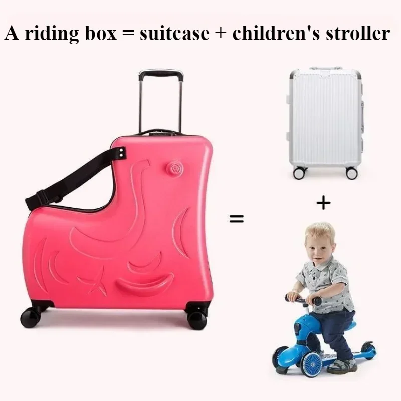 Kids Ride On Suitcase with Whe - Kids Ride On Suitcase Scooter ulasan dan harga