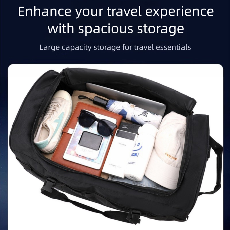 Heavy-Duty Wheeled Duffel Bag  - Foldable Rolling Luggage Bag ulasan dan harga