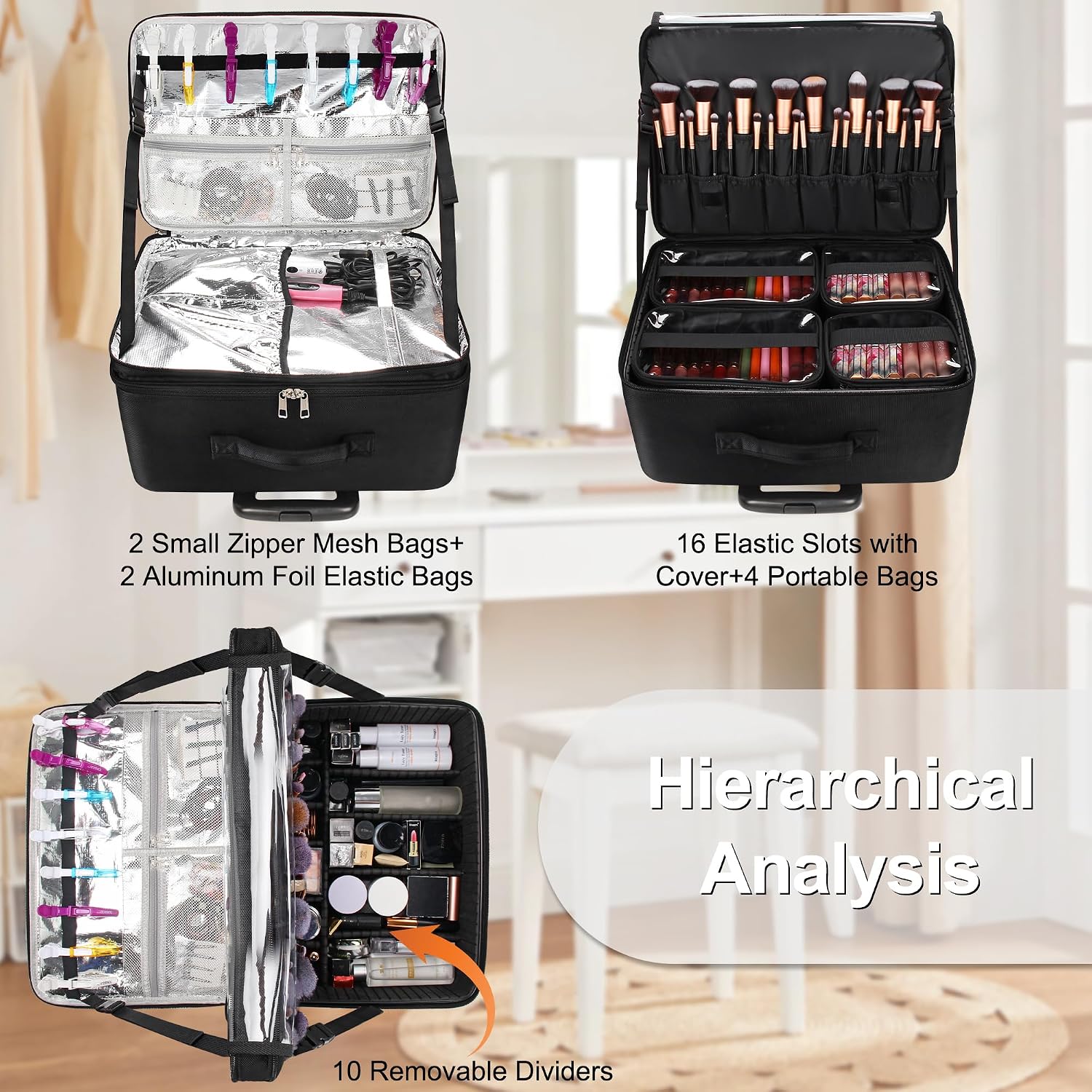 Extra Large Rolling Makeup Tra - Travel Bags ulasan dan harga