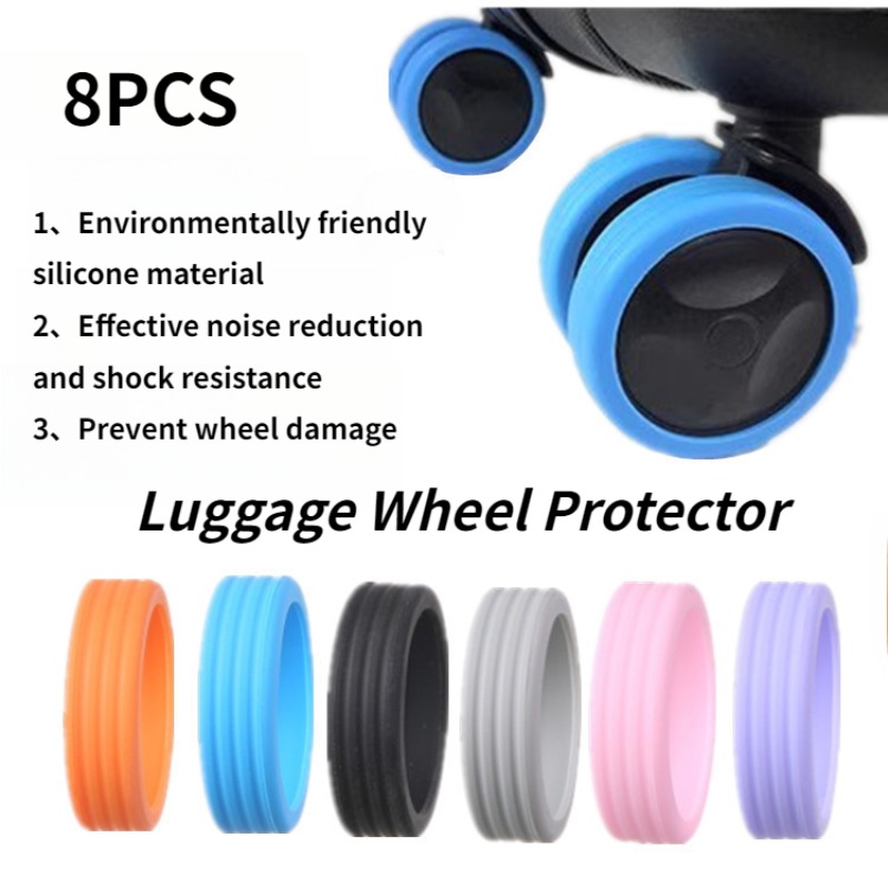 8Pcs Silent Luggage Wheel Rubb - Silent Replacement Luggage Wheels ulasan dan harga