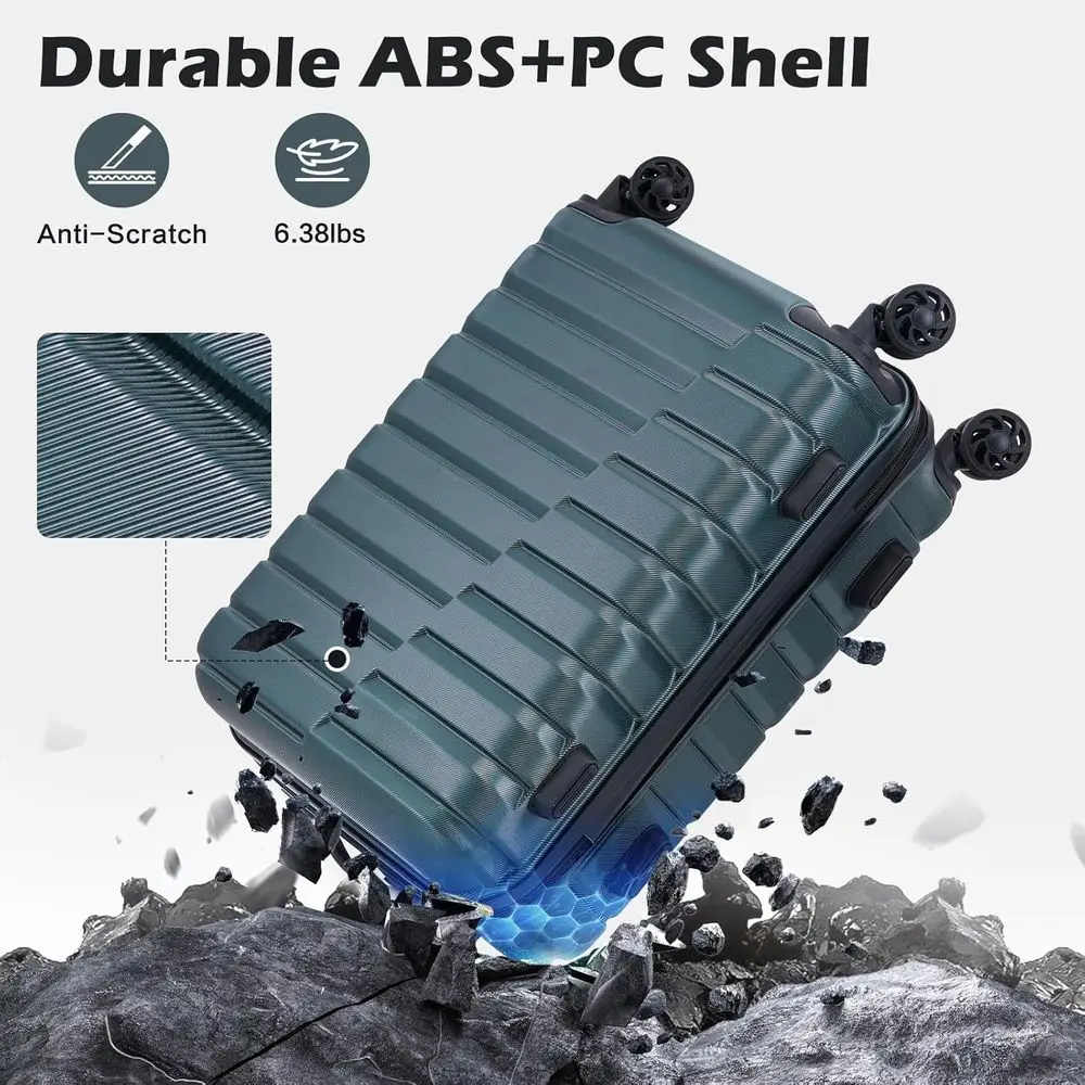3-Piece Hard Shell Spinner Sui - Expandable Hard Shell Luggage Set ulasan dan harga