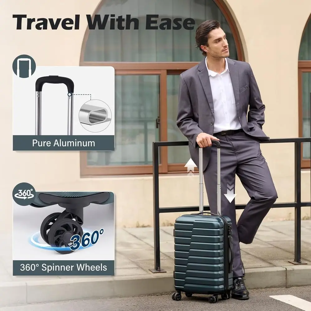 3-Piece Hard Shell Spinner Sui - Expandable Hard Shell Luggage Set ulasan dan harga