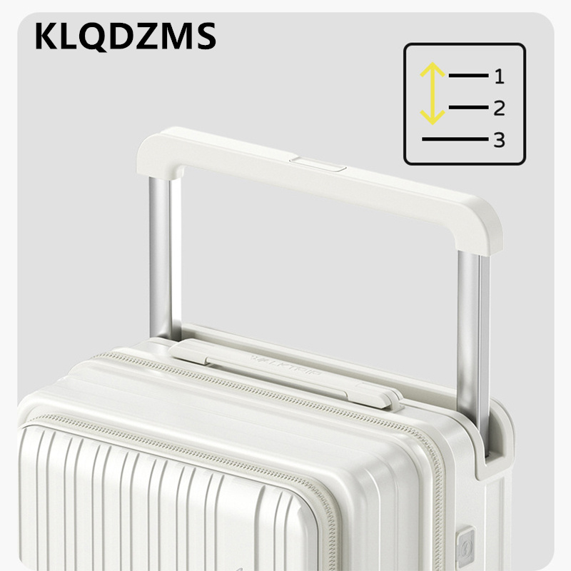 KLQDZMS Charging Suitcase Fron - Front Opening Laptop Luggage 24 Inch ulasan dan harga